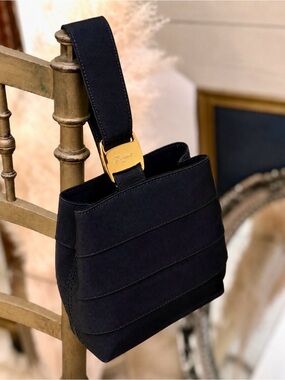 SALVATORE FERRAGAMO Vara Grossgrain Ribbon One Handle Tote Bag